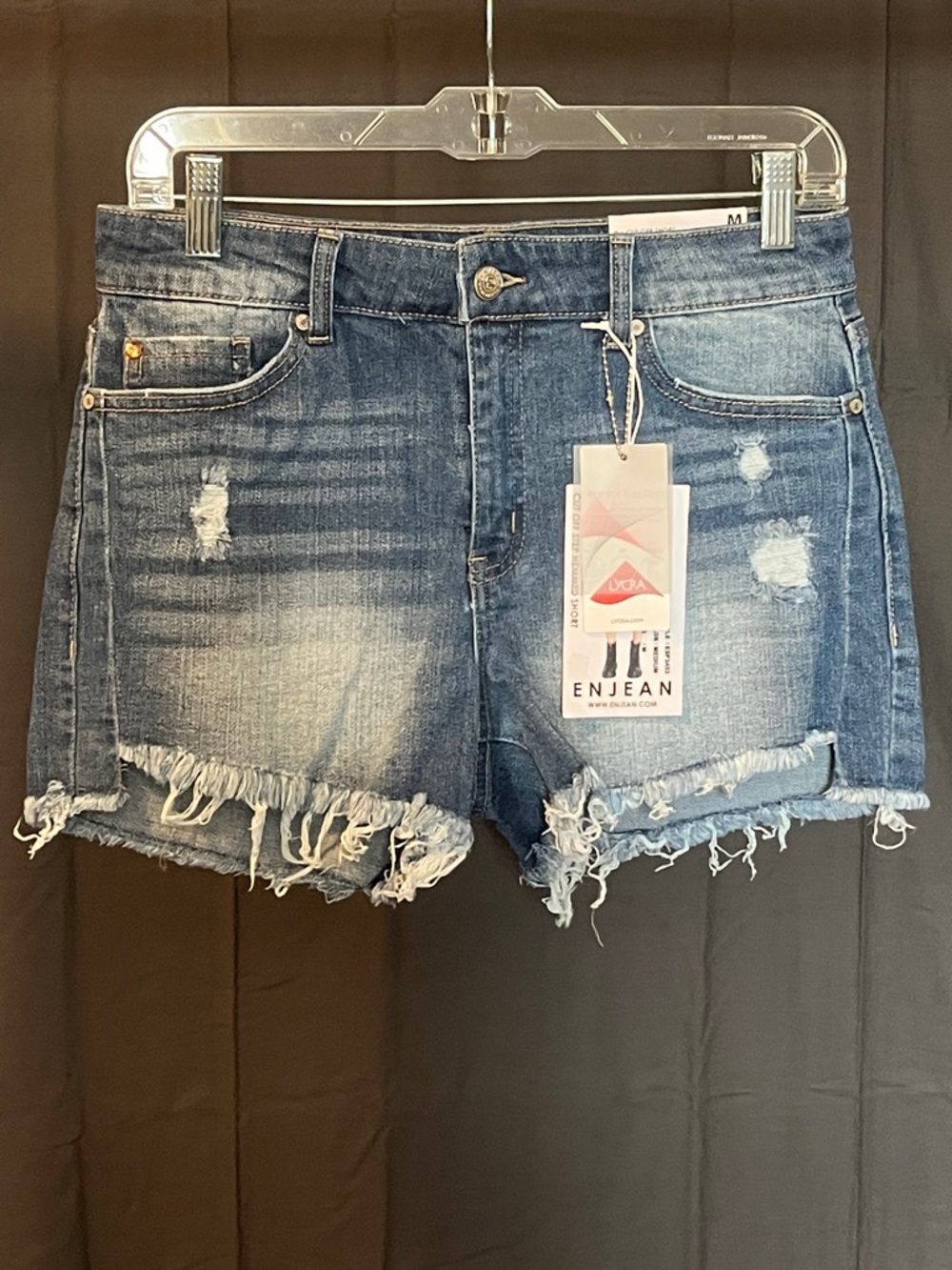 Enjean Cut Off Step Hemmed Short, Size M